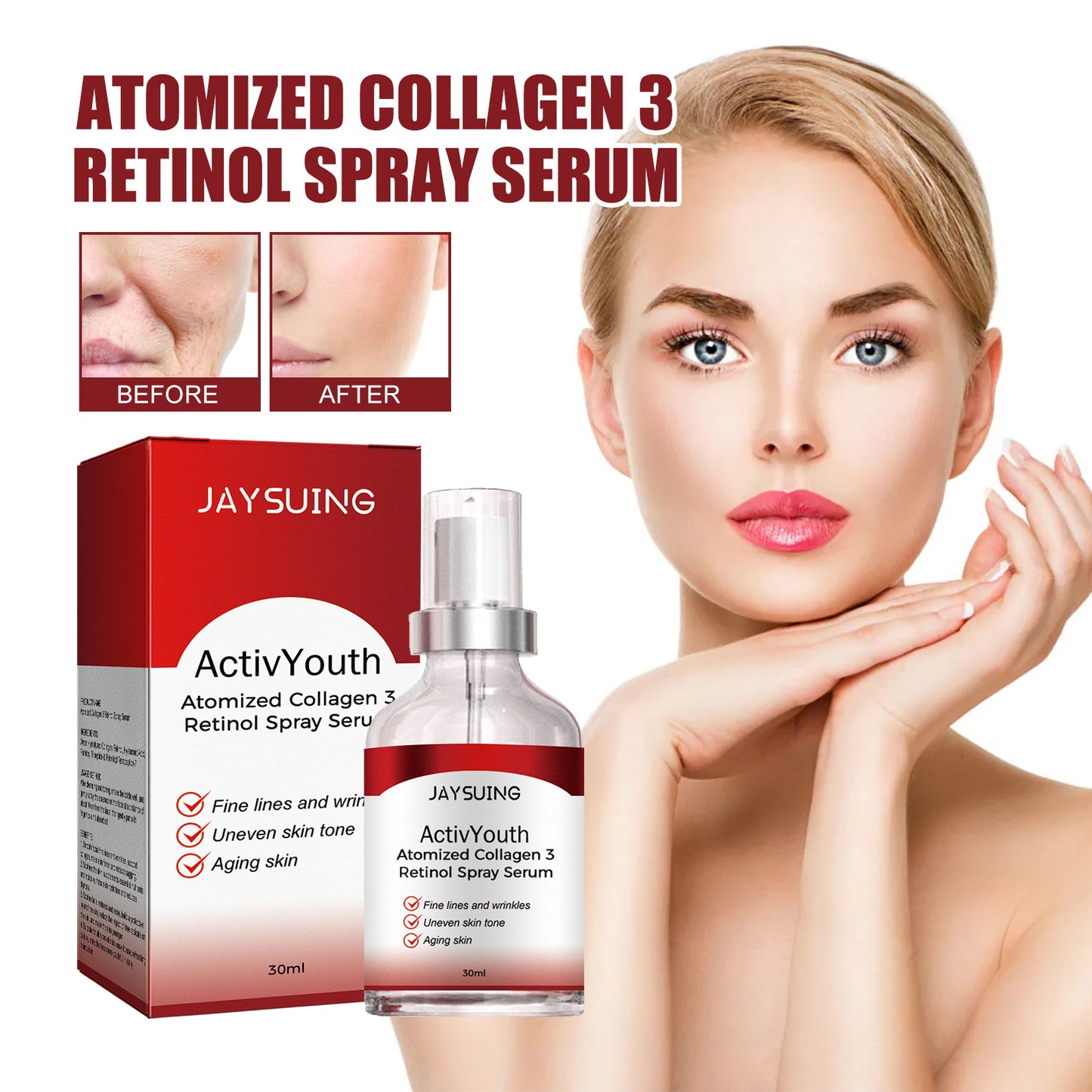 Collagen Retinol Essence Spray, Reduces Lines Prevents Aging Moisturizes And Tightens Skin Essence