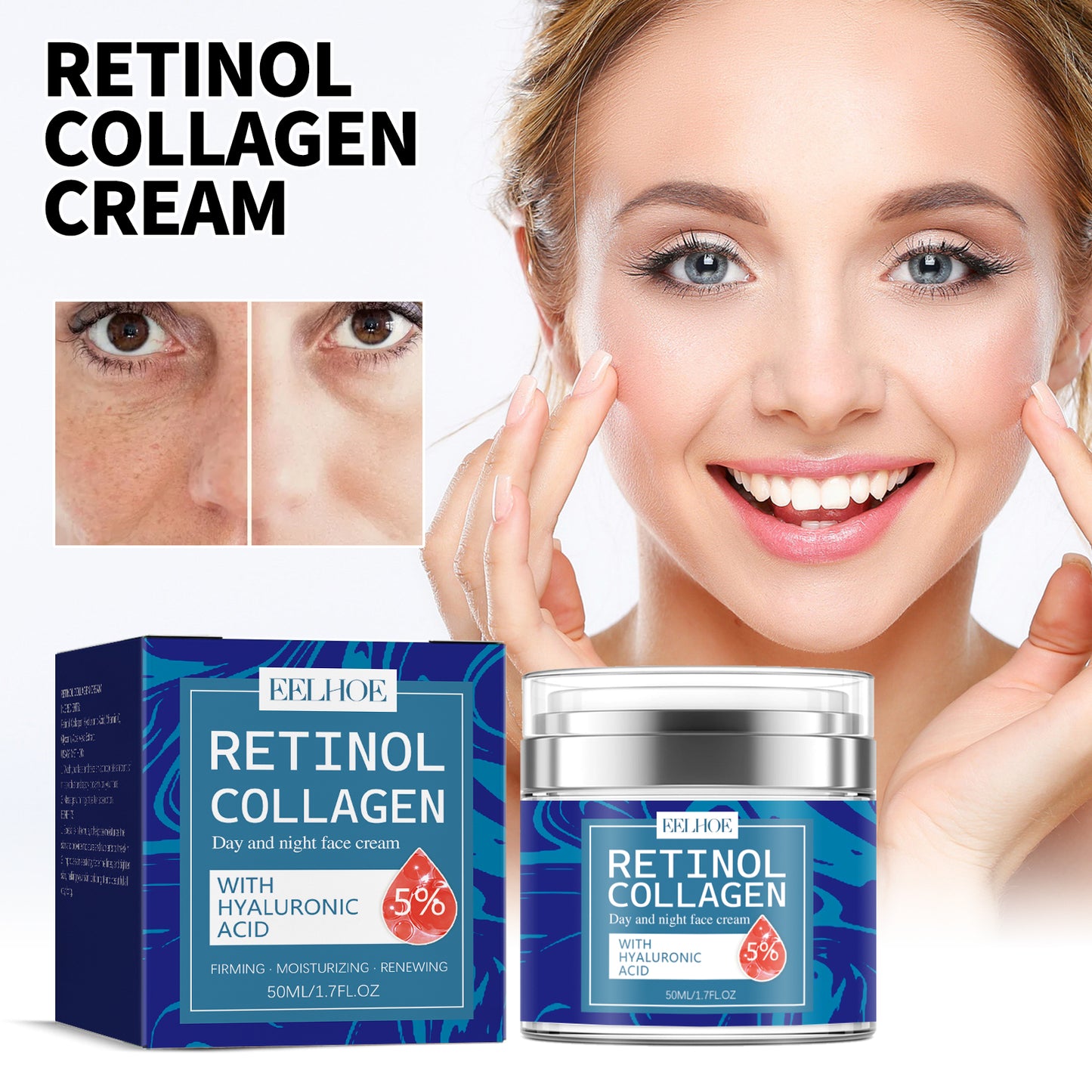 Retinol Collagen Cream , Tighten Skin, And Even Skin Tone Moisturizing Cream