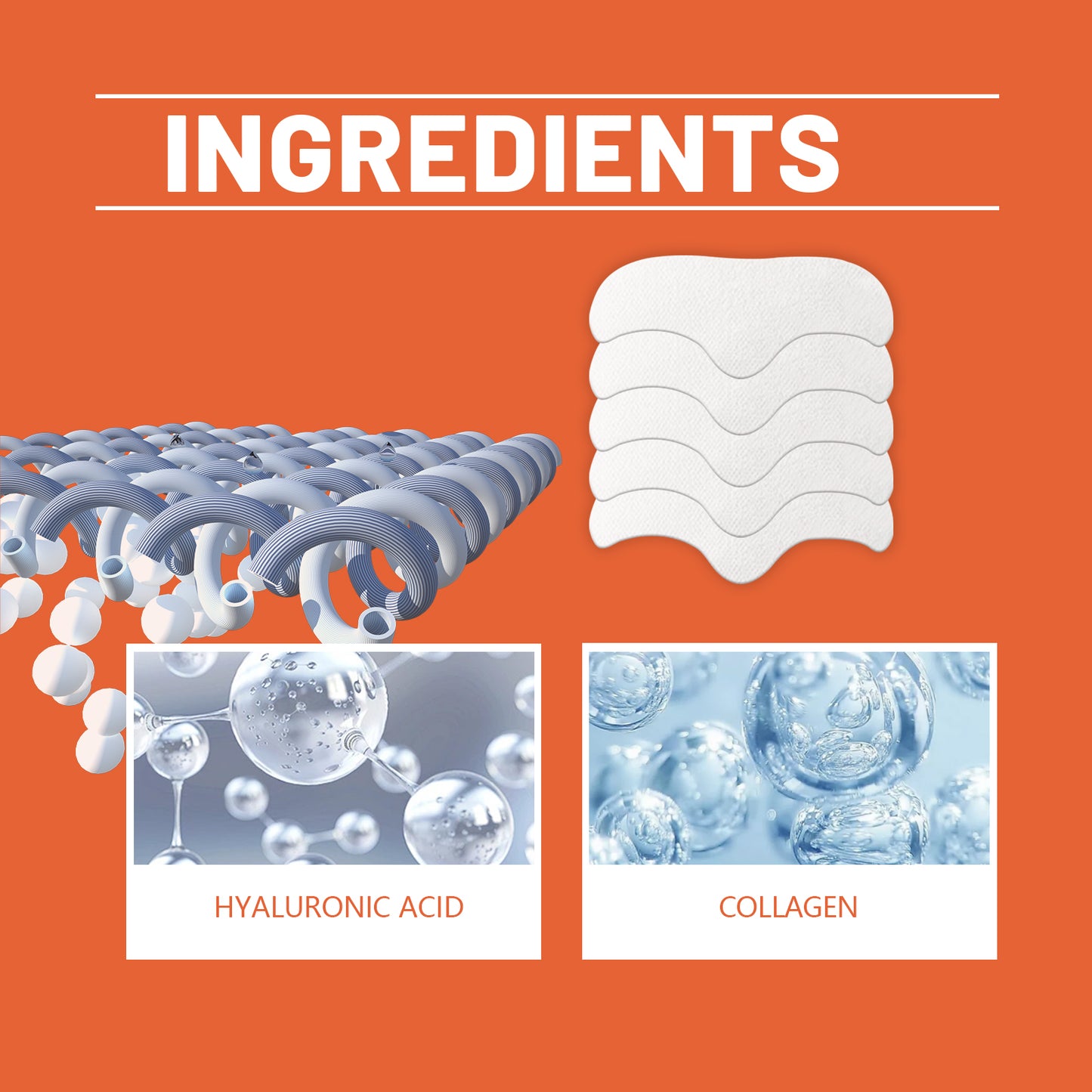 Hydrolyzed Collagen Patch Moisturizing, Firming And Lifting Forehead Patch